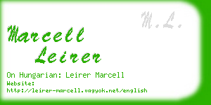 marcell leirer business card